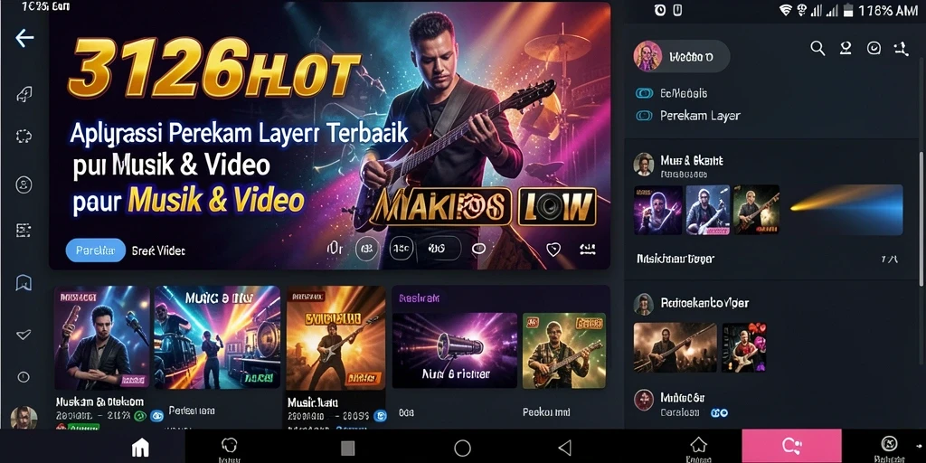 Antarmuka perekam layar 3126SLOT yang intuitif dan mudah digunakan.