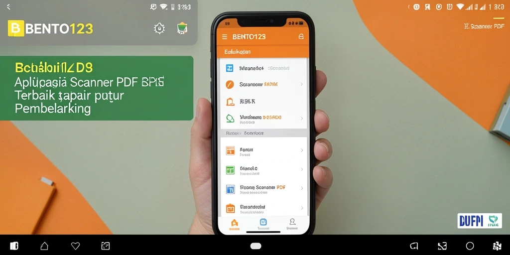 Antarmuka BENTO123 dengan fungsi pemindaian PDF yang mudah digunakan.