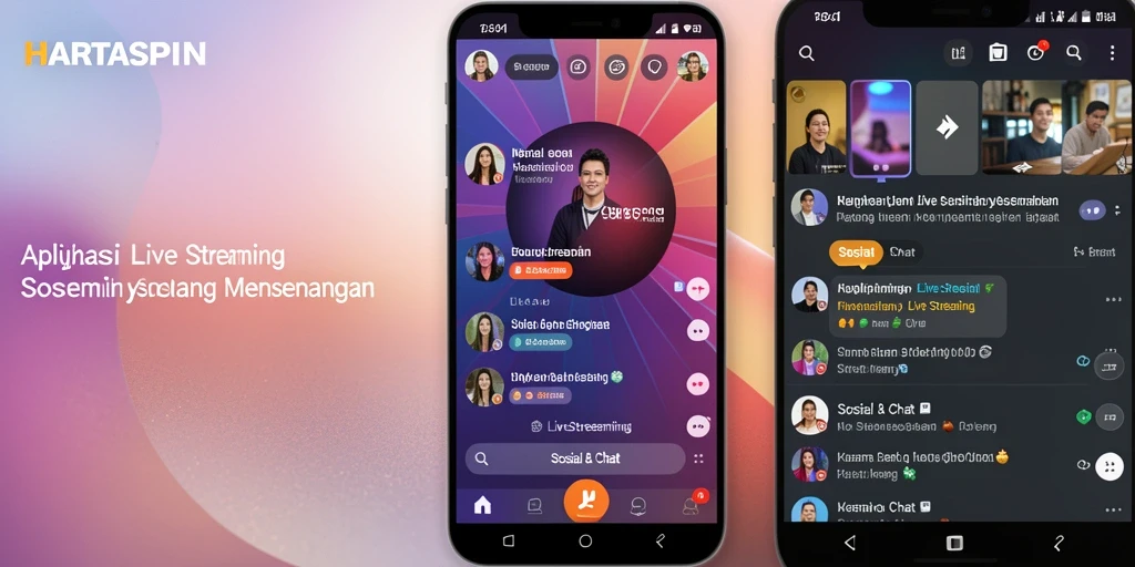 Antarmuka HARTASPIN yang menarik untuk Live Streaming.